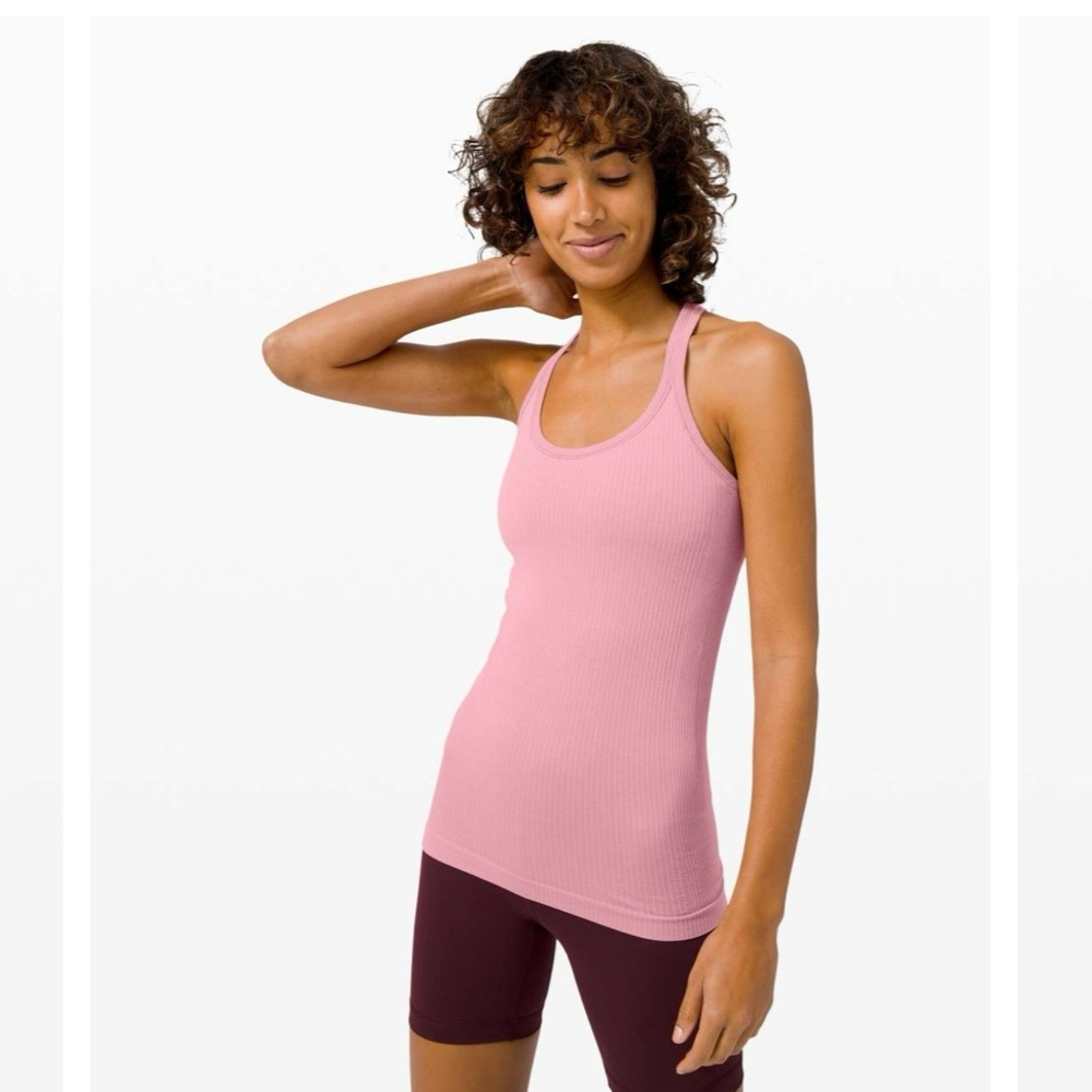 Lululemon Ebb to Street Tank, Pink Taupe, Hip Length, size 10